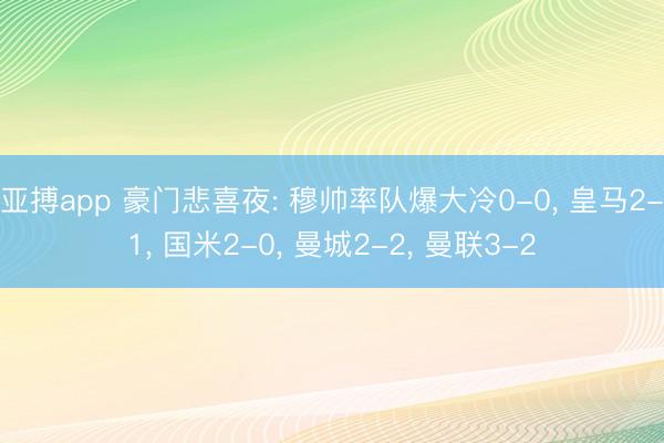 亚搏app 豪门悲喜夜: 穆帅率队爆大冷0-0, 皇马2-1, 国米2-0, 曼城2-2, 曼联3-2