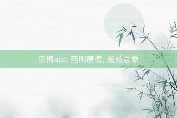 亚搏app 药明康德, 超越思象