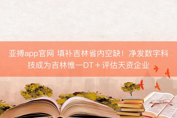 亚搏app官网 填补吉林省内空缺！净发数字科技成为吉林惟一DT＋评估天资企业