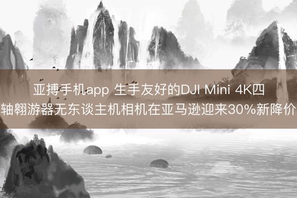 亚搏手机app 生手友好的DJI Mini 4K四轴翱游器无东谈主机相机在亚马逊迎来30%新降价