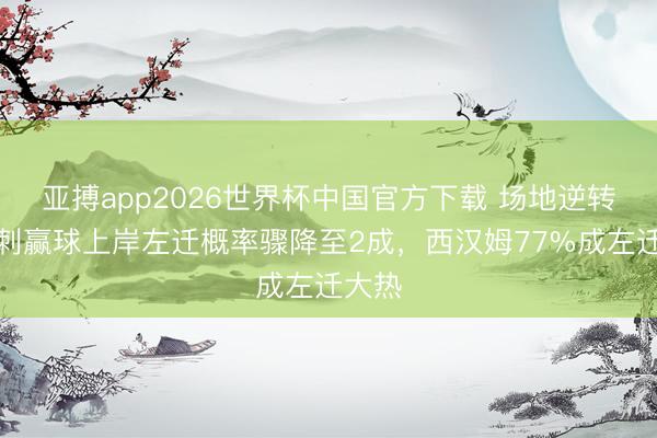 亚搏app2026世界杯中国官方下载 场地逆转！热刺赢球上岸左迁概率骤降至2成，西汉姆77%成左迁大热