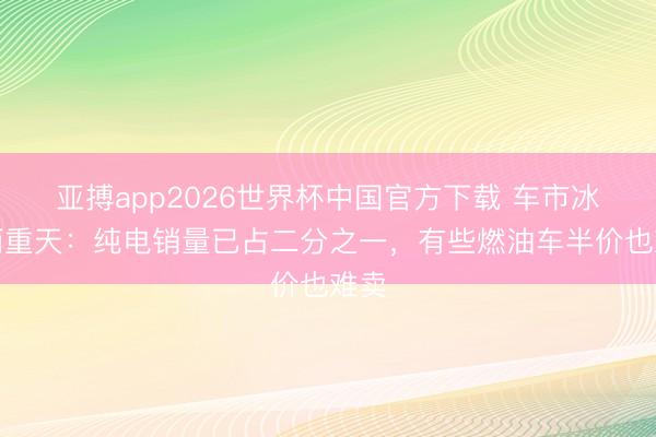 亚搏app2026世界杯中国官方下载 车市冰火两重天：纯电销量已占二分之一，有些燃油车半价也难卖