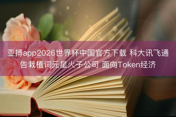 亚搏app2026世界杯中国官方下载 科大讯飞通告栽植词元星火子公司 面向Token经济