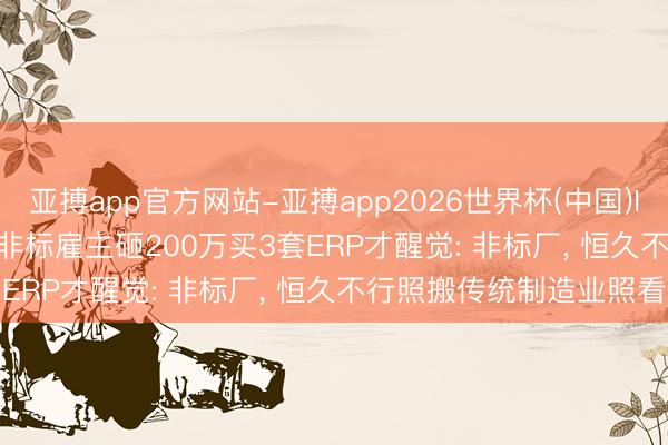 亚搏app官方网站-亚搏app2026世界杯(中国)IOS/Android官方下载 非标雇主砸200万买3套ERP才醒觉: 非标厂， 恒久不行照搬传统制造业照看